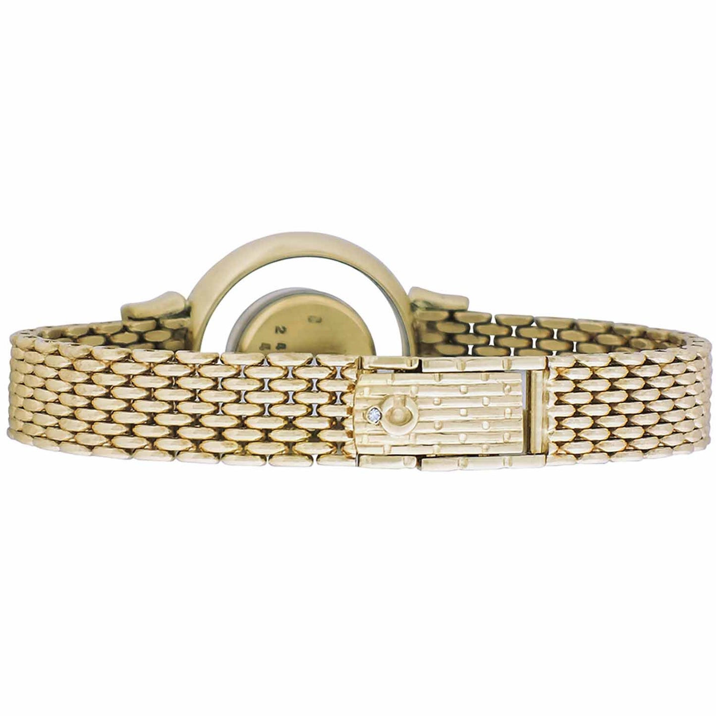 Women's 18k Chopard Happy Diamond Bracelet Watch, 5 Floating Diams. Ref. 4097