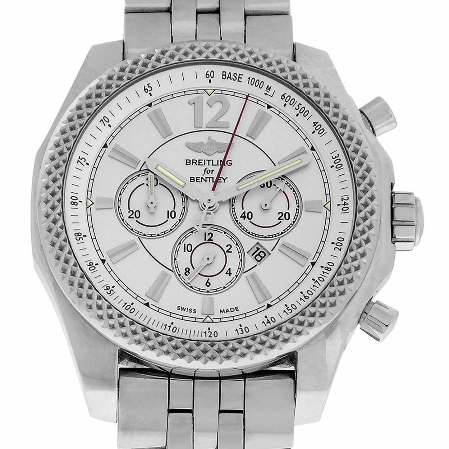 Men's Stainless steel Breitling Bentley Barnato 42, Chronograph, Ref. A41390