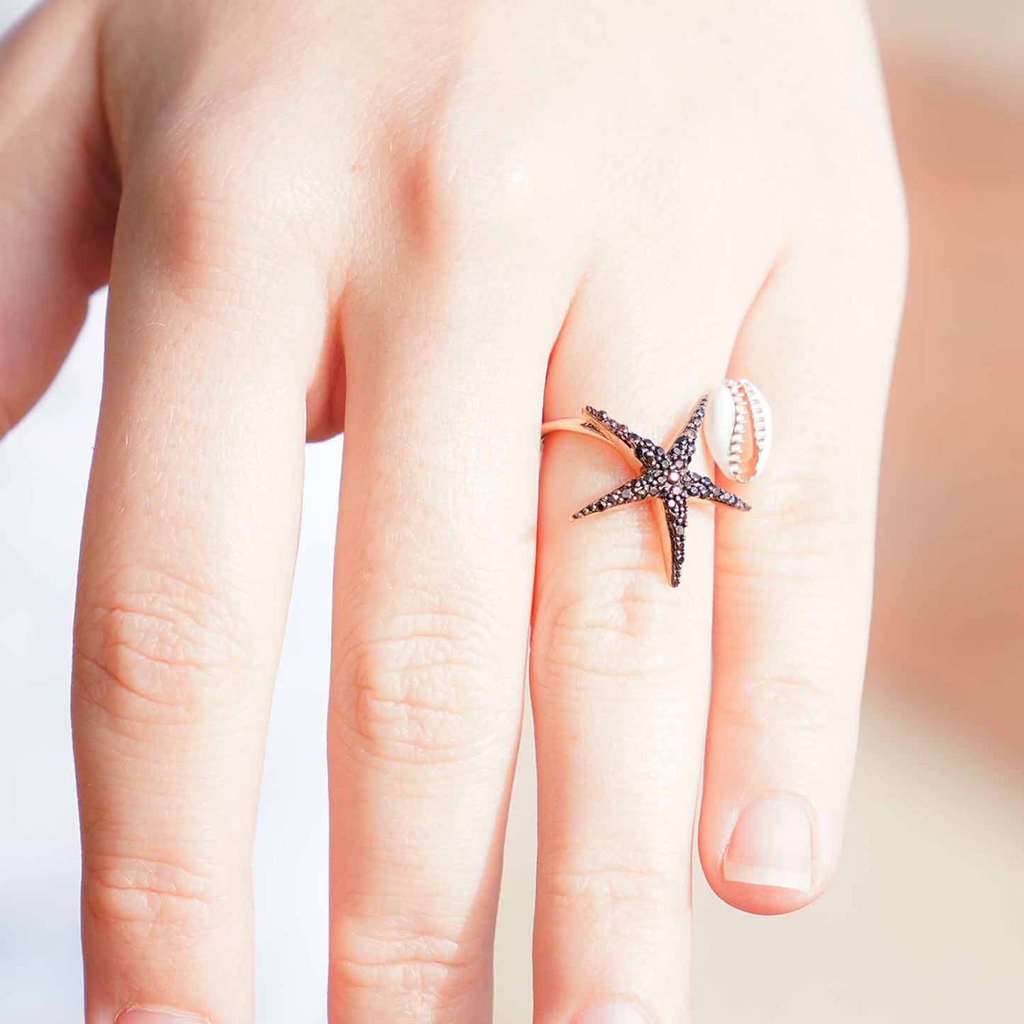 Shell & Starfish Ring