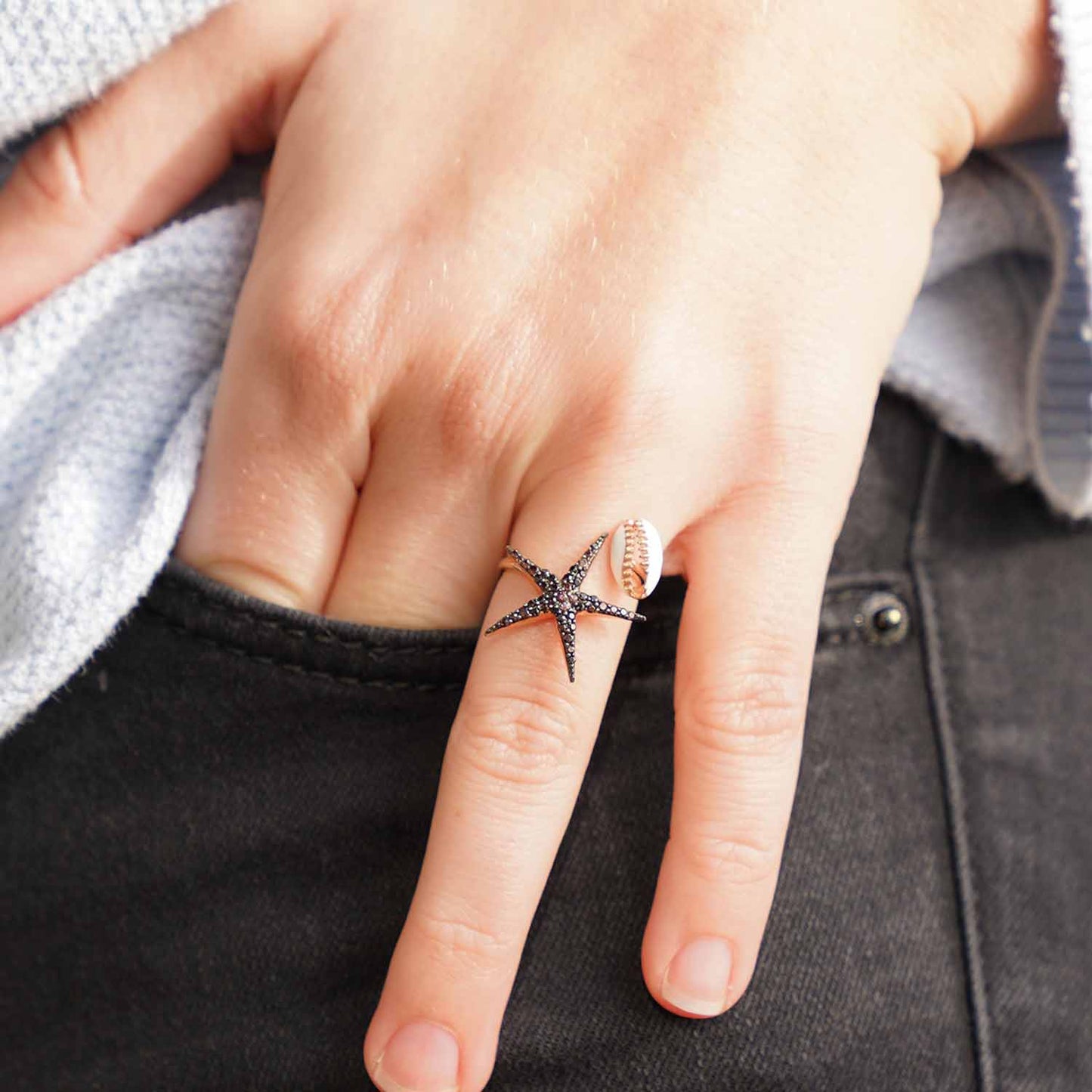 Shell & Starfish Ring